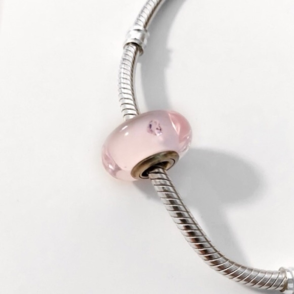 Pandora Pink Hearts Murano Glass Charm